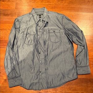 INC International Concepts Charcoal Button Down Shirt